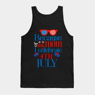 4th of July Independence Day top. Cute military 4th of July girls, boys Tank Top